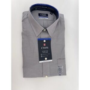 NWT Chaps Men's Elite Performance Wrinkle Free Dress Shirt Size Large 16~ 34/35